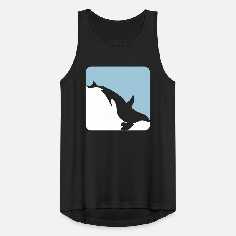 Plongée de baleines en deux couleurs Débardeur respirant Homme