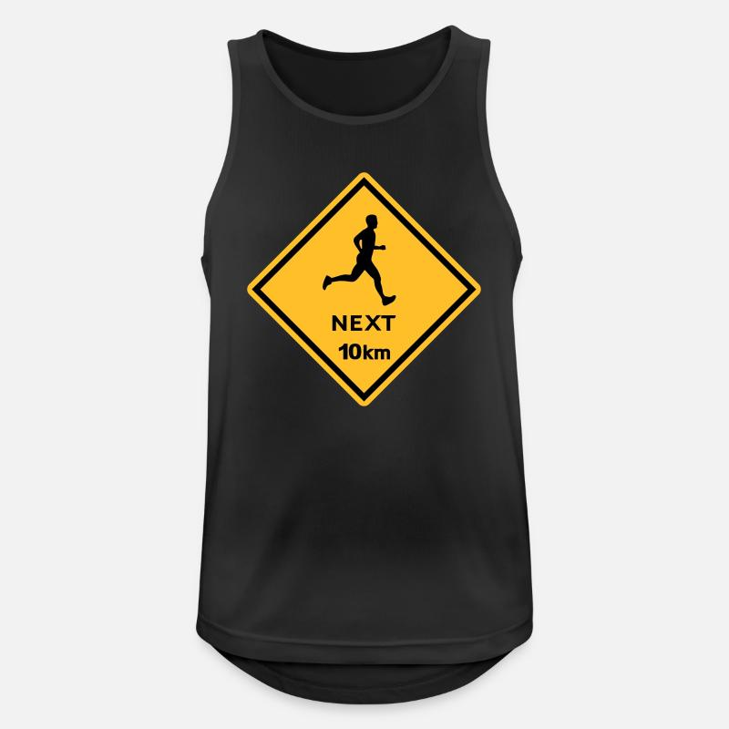 Running man 10km - Men's Breathable Tank Top - black