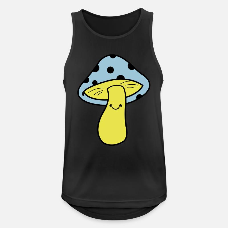 pilz comic - Männer Tank Top atmungsaktiv - Schwarz