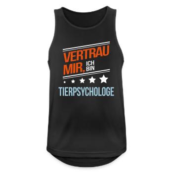 Tierpsychologe Beruf Geschenk - Männer Tank Top atmungsaktiv - Schwarz - Vorne - Nick (188cm)