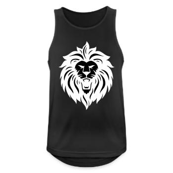 lion - Débardeur respirant Homme - noir - Devant - Nick (188cm)