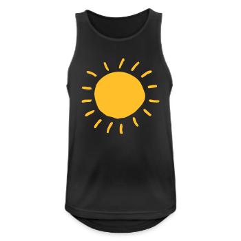 Idée cadeau ciel étoile soleil pour l'été - Débardeur respirant Homme - noir - Devant - Nick (188cm)