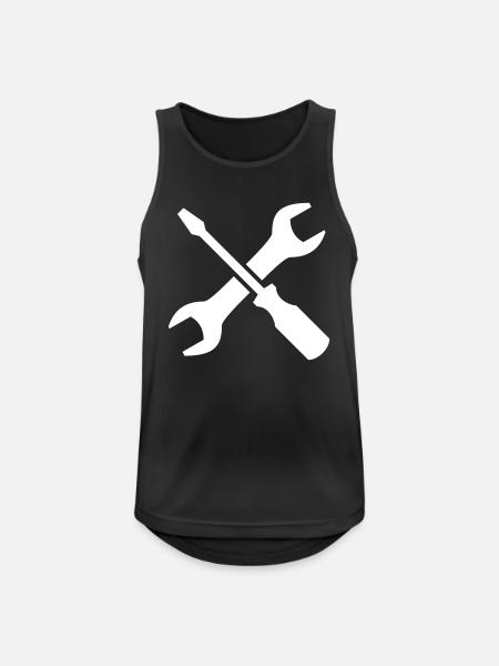 Werkzeuge - Männer Tank Top atmungsaktiv - Schwarz