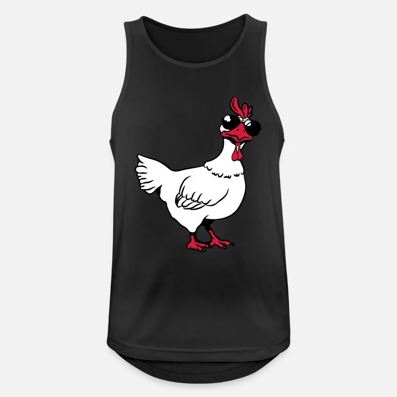 Chicken sunglasses cool - Men's Breathable Tank Top - black