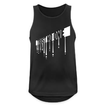 trust no one Zitat - Männer Tank Top atmungsaktiv - Schwarz - Vorne - Nick (188cm)