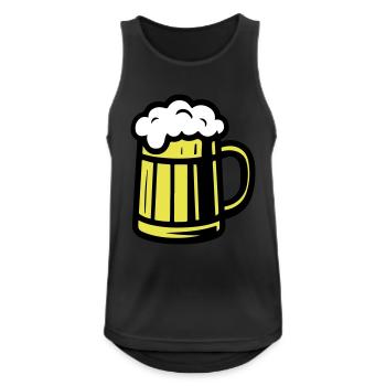 Beer Glass Beer Mug - Men's Breathable Tank Top - black - Front - Nick (188cm)
