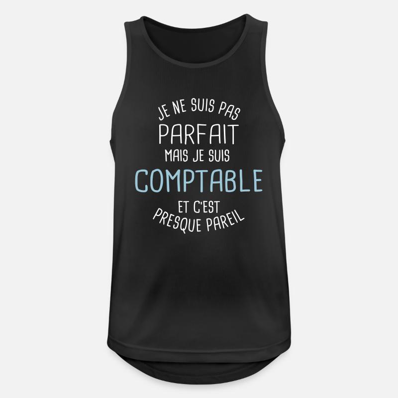 Pas parfait mais comptable - Débardeur respirant Homme - noir