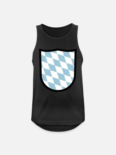 Bayern, Wappen - Männer Tank Top atmungsaktiv - Schwarz