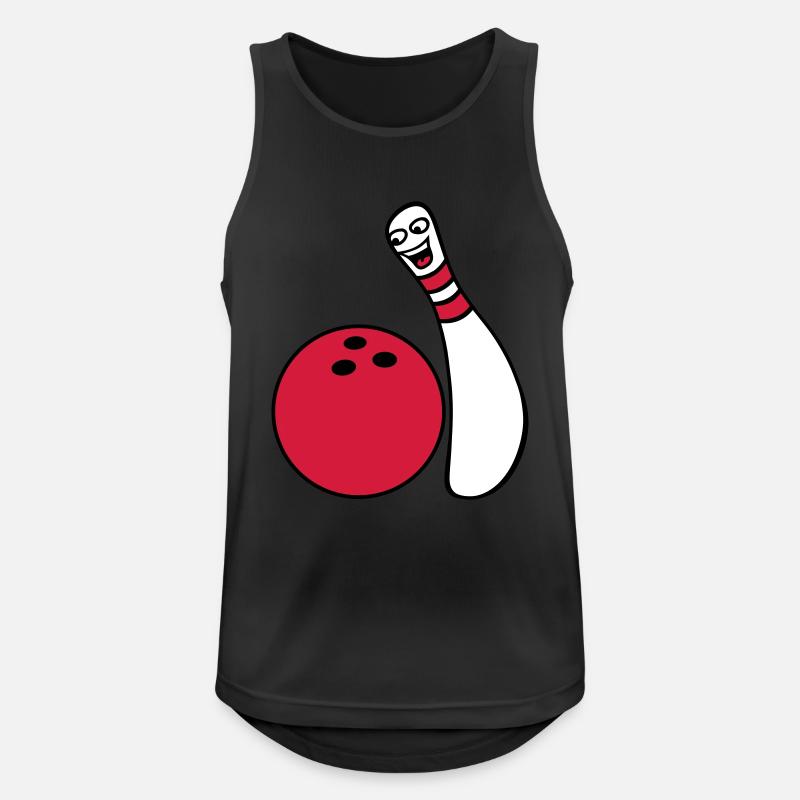 Cheeky Comic Bowling Pin - Débardeur respirant Homme - noir