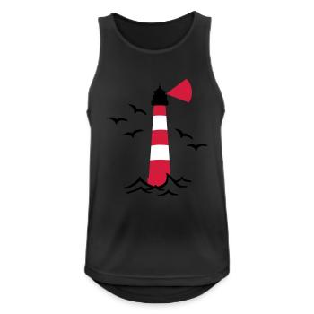 Lighthouse - Men's Breathable Tank Top - black - Front - Nick (188cm)
