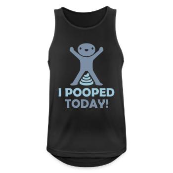I pooped today quote - Men's Breathable Tank Top - black - Front - Nick (188cm)