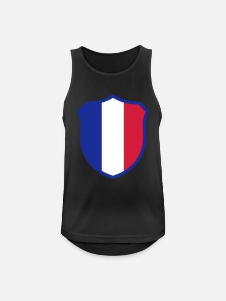 france wappen - Männer Tank Top atmungsaktiv - Schwarz