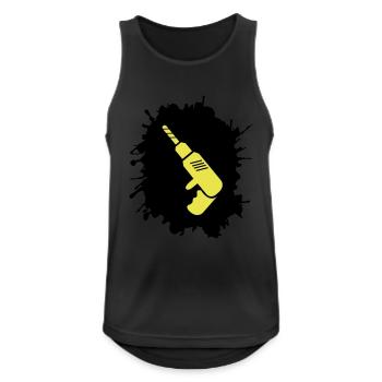bohrmaschine klecks handwerker - Männer Tank Top atmungsaktiv - Schwarz - Vorne - Nick (188cm)