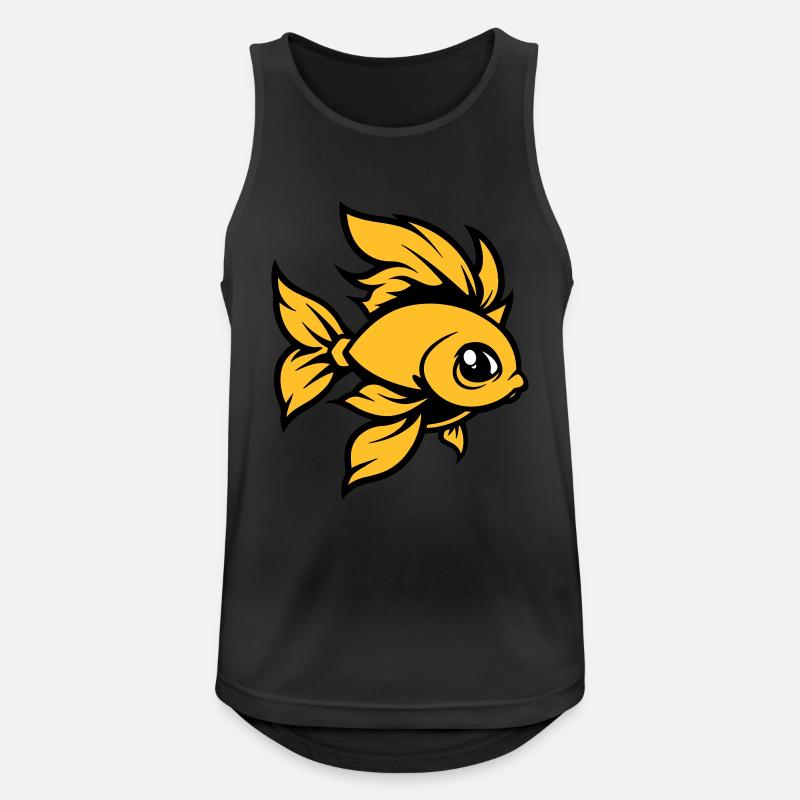 goldfisch fisch comic - Männer Tank Top atmungsaktiv - Schwarz