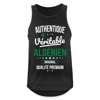 Authentique et véritable Algérien - Original - Débardeur respirant Homme - noir - Devant - Nick (188cm)