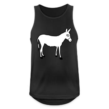 Esel | Reiten | Bauernhof Muli Reiter Farm Stall - Männer Tank Top atmungsaktiv - Schwarz - Vorne - Nick (188cm)