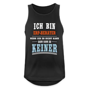 ERP - Berater Beruf - Männer Tank Top atmungsaktiv - Schwarz - Vorne - Nick (188cm)