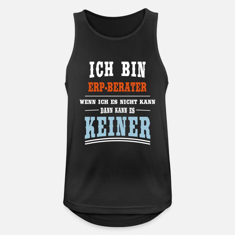 ERP - Berater Beruf - Männer Tank Top atmungsaktiv - Schwarz