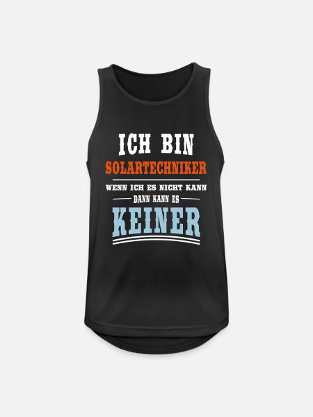 Solartechniker Beruf - Männer Tank Top atmungsaktiv - Schwarz