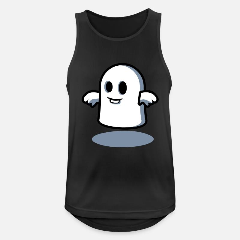 Little Ghost at Midnight - Men's Breathable Tank Top - black