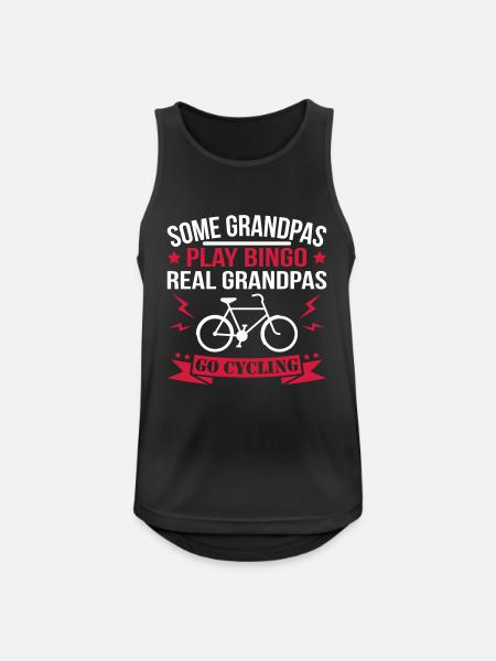 Real Grandpas Go Cycling - Men's Breathable Tank Top - black