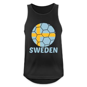 Suède Suède Texte Drapeau Cool Football Fan Fun - Débardeur respirant Homme - noir - Devant - Nick (188cm)