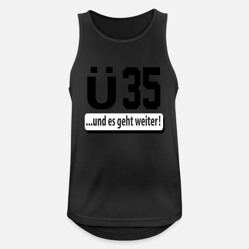 und_es_geht_weiter_35 - Männer Tank Top atmungsaktiv - Schwarz