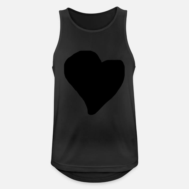 Cuore Cuore Nero Un Cuore per Te Regalo - Canotta da uomo traspirante - nero