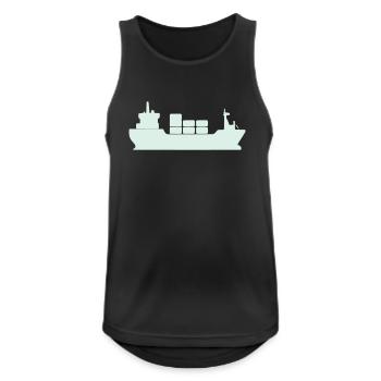 Containerfrachter Silhouette - Männer Tank Top atmungsaktiv - Schwarz - Vorne - Nick (188cm)