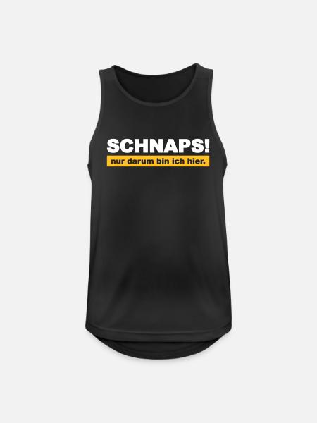 Schnaps! - Männer Tank Top atmungsaktiv - Schwarz
