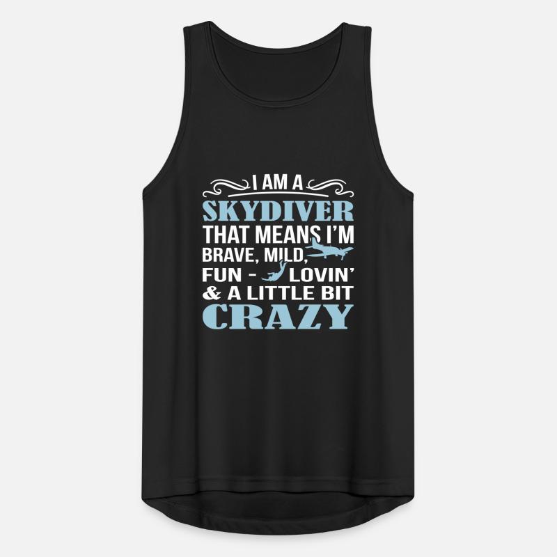 Skydiver A Little Bit Crazy Men's Breathable Tank Top