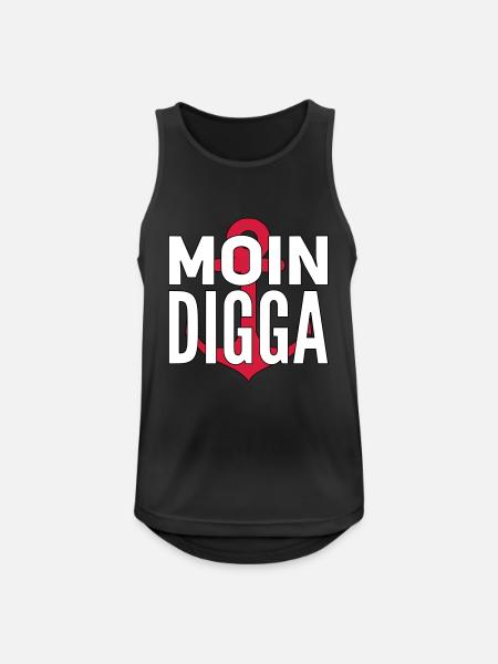 Moin Digga Hamburg - Men's Breathable Tank Top - black