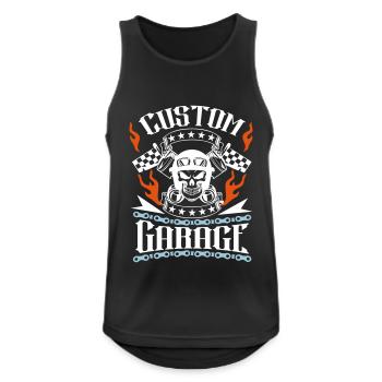 custom garage motorcycle - Men's Breathable Tank Top - black - Front - Nick (188cm)