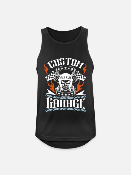 custom garage motorcycle - Men's Breathable Tank Top - black