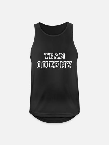 TEAM QUEENY Hundename Hündin TeamTrikot - Männer Tank Top atmungsaktiv - Schwarz