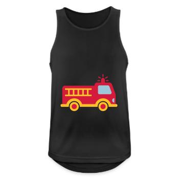 Feuerwehrauto mit Leiter - Männer Tank Top atmungsaktiv - Schwarz - Vorne - Nick (188cm)