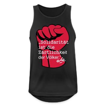 Solidarität ist die Zärtlichkeit der Völker, Che - Männer Tank Top atmungsaktiv - Schwarz - Vorne - Nick (188cm)