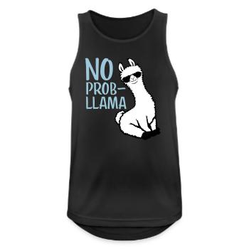 No Prob Lama Cool Sonnenbrille Sitzend Problama - Männer Tank Top atmungsaktiv - Schwarz - Vorne - Nick (188cm)