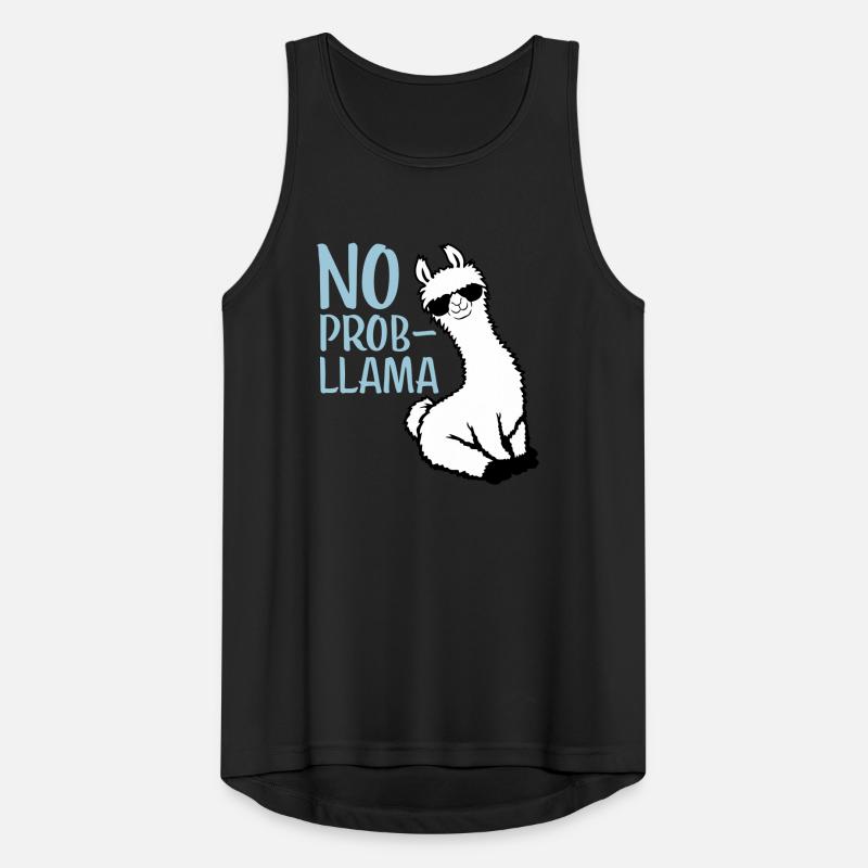 No Prob Lama Cool Sonnenbrille Sitzend Problama Männer Tank Top atmungsaktiv