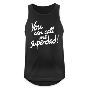 you can call me superdad - Männer Tank Top atmungsaktiv - Schwarz - Vorne - Nick (188cm)