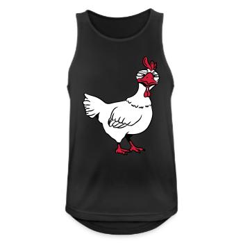 Poulet en colère - Débardeur respirant Homme - noir - Devant - Nick (188cm)