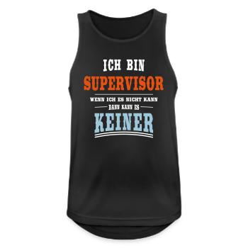 Supervisor Beruf - Männer Tank Top atmungsaktiv - Schwarz - Vorne - Nick (188cm)
