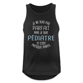 Pas parfait mais pédiatre - Débardeur respirant Homme - noir - Devant - Nick (188cm)