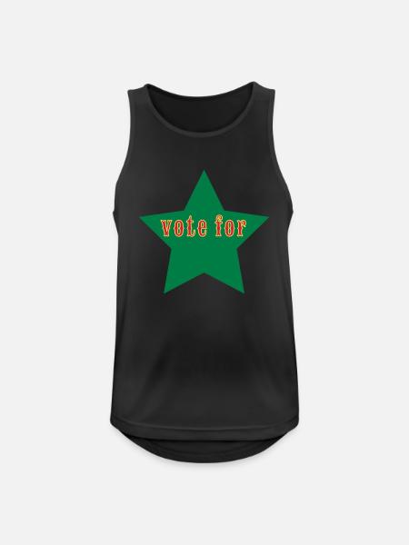 vote_for_ - Männer Tank Top atmungsaktiv - Schwarz