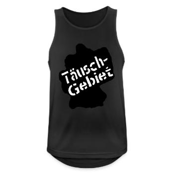 täuschgebiet - Männer Tank Top atmungsaktiv - Schwarz - Vorne - Nick (188cm)