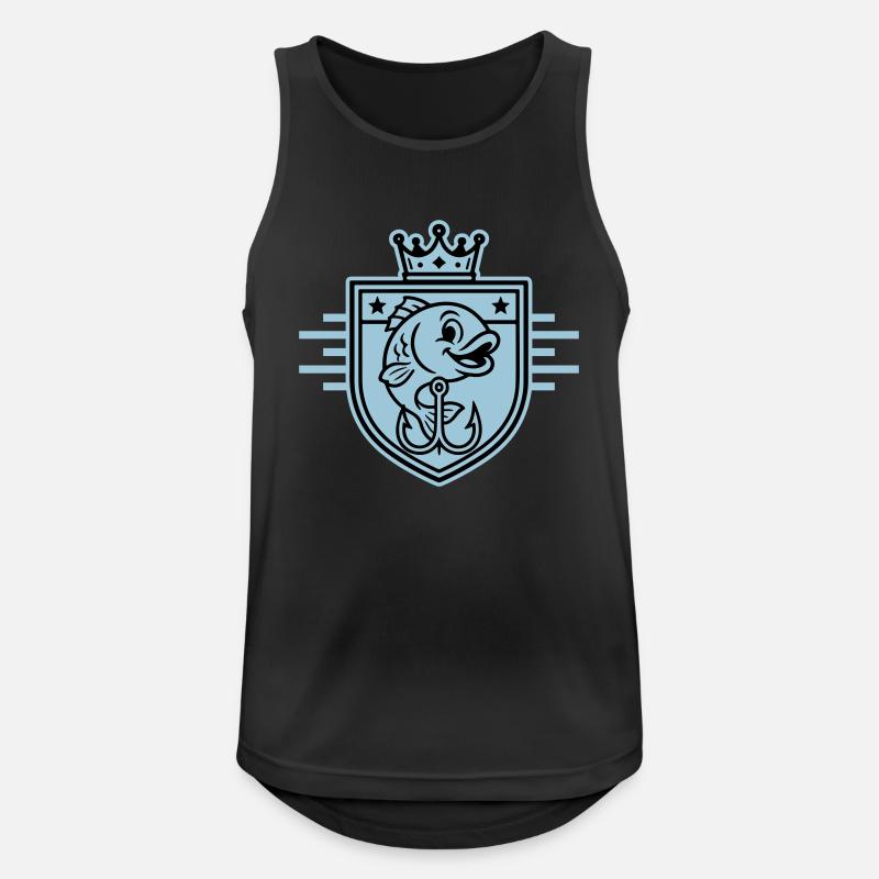 Fishhook Fish Comic - Men's Breathable Tank Top - black