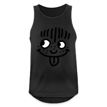 taches de rousseur pour enfants - Débardeur respirant Homme - noir - Devant - Nick (188cm)