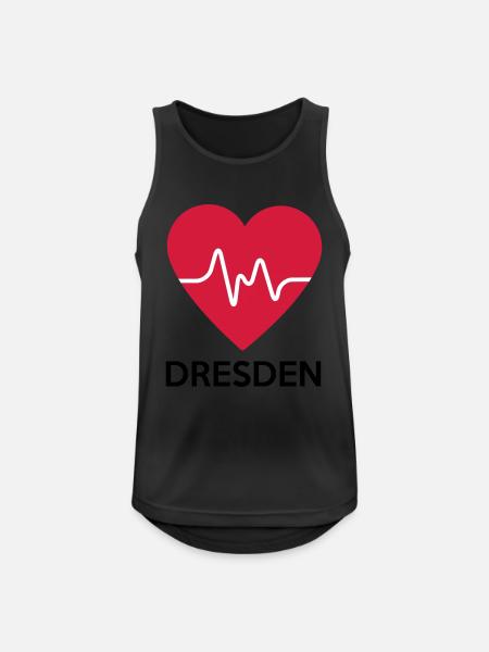 heart Dresden - Men's Breathable Tank Top - black
