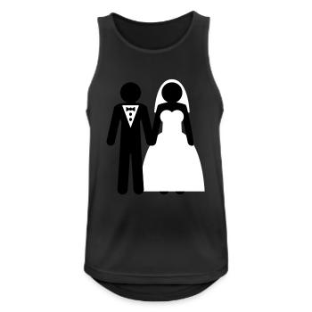 wedding_couple - Débardeur respirant Homme - noir - Devant - Nick (188cm)