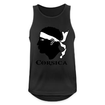 corsica corse - Débardeur respirant Homme - noir - Devant - Nick (188cm)